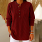 Halloween Discounts !🎉 Women‘s Corduroy Henley Top – Stylish, Soft & Versatile 🧥📦